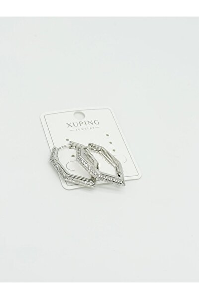 Miruva Xuping Geometric Pattern Stone Silver Color Women's Earrings