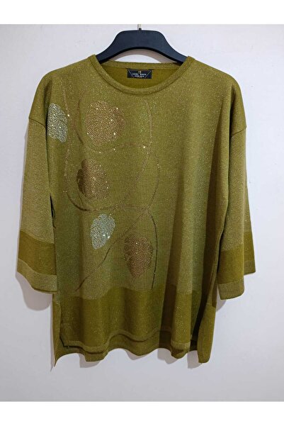 anne moda ankara 1st quality knitwear, glittering, three quarter sleeves, comfortable fit, cotton sweater