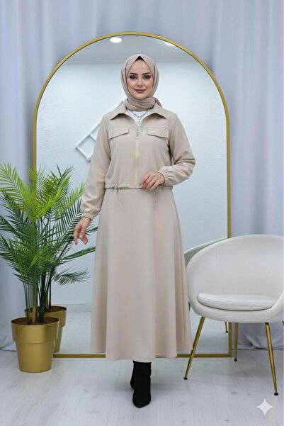 YILMAZBARMAZ Costum dublu pentru femei cu talie elastică