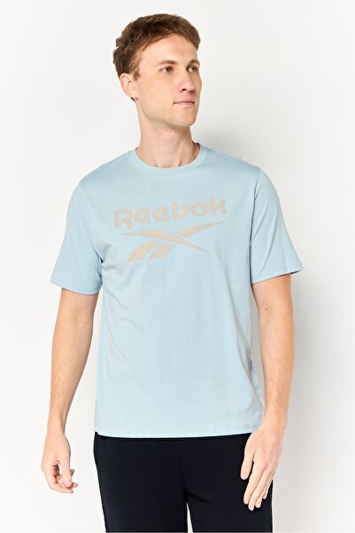 Reebok Men Sportswear Fit Short Sleeve Training T-Shirt, Light Blue