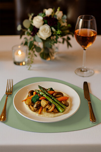 Morika Hotel & Home Textile Larissa Serisi 6'lı Suni Deri Amerikan Servisi Seti