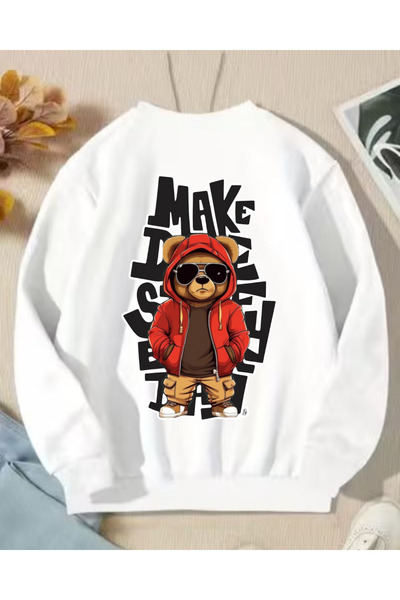haha Oversized Hoodless Sweatshirt for Children