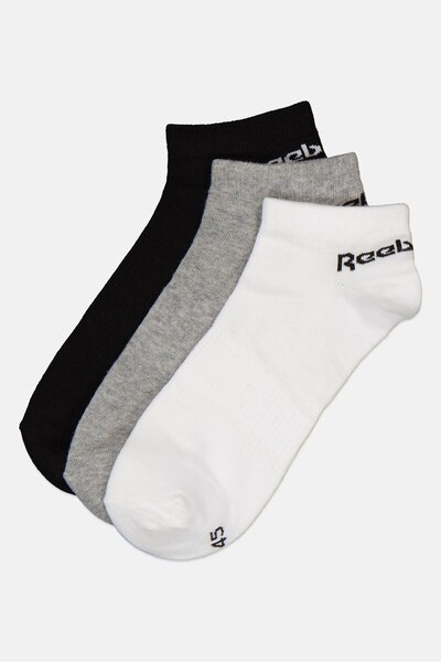 Reebok Men 3 Pairs Brand Logo Low Cut Socks, Multicolor