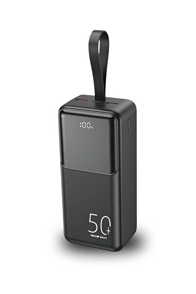 Levino بنك طاقة بسعة 50000 مللي أمبير - شحن سريع بقوة 22.5 واط، منفذان USB وم...