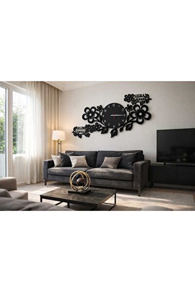 mrchediyesepeti KİŞİYE ÖZEL Yeni Tasarım Modern SALON DUVAR SAATİ 60 cm