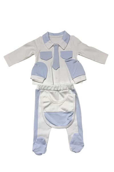 KOÇAR BEBEK Baby Boy 5-Piece Hospital Release Mevlüt Set with Tie 0-6 Months ...