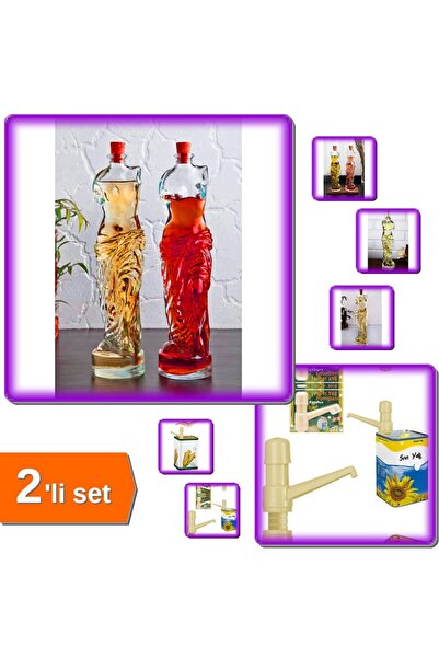 HerEveOyuncak Venüs Kadın Figürlü Yağdanlık Sirkelik 2 Adet + Sıvı Yağ Pompas...