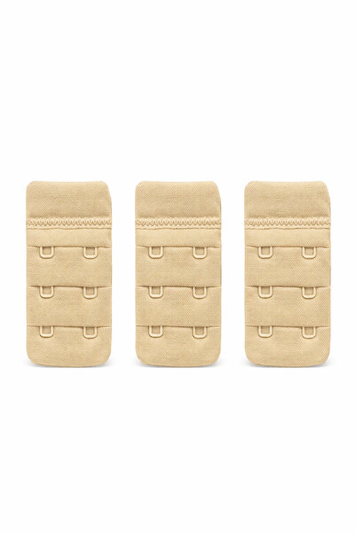 DaphKids Women's Bra Extender Clasp 2 Hooks 3 Rows Detachable 3-Pack - Cream