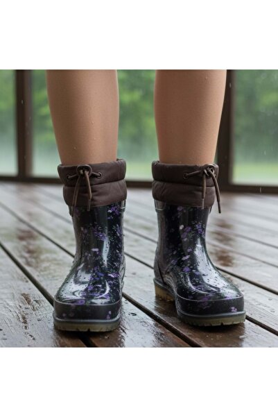 ÇİĞDEM KUNDURA AeonFlux | İçi Sıcak Astarlı Su Geçirmez Konçlu Lastik Çizme