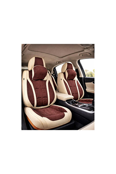 Lumi LUXURY Huse scaune auto universale fractionate 9D Premium fata si spate bej maro cafea