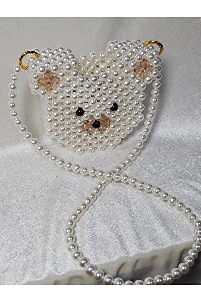 AGH Değerli Hediyeler Geantă de mărgele de cristal cu ursuleț roz realizat ma...