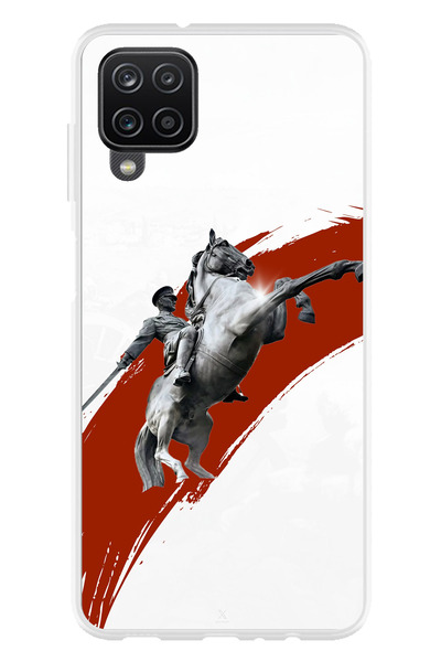 TechTree Samsung Galaxy A22-M22-M32 Compatible Silikon Case with Horse Detail and Ataturk Printed Image
