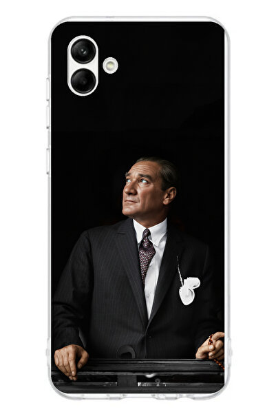 TechTree حافظة سيليكون متوافقة مع هاتف سامسونج جالاكسي A06 من Ufka Lider Ataturk مطبوع