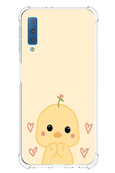 TechTree حافظة سيليكون مطبوع متوافقة مع هاتف سامسونج جالاكسي A7 2018 بنمط كتك...