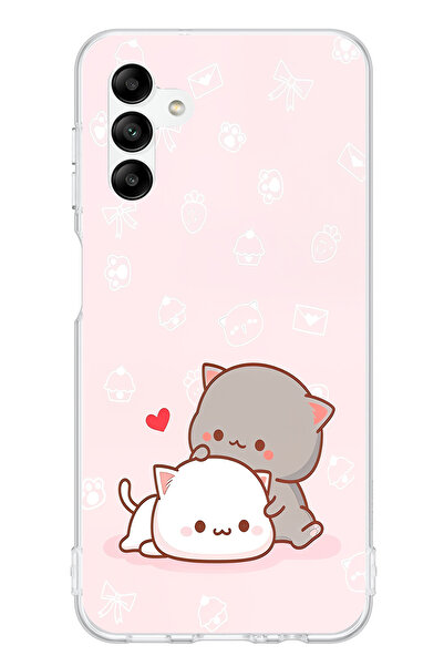 TechTree حافظة سيليكون متوافقة مع هاتف سامسونج جالاكسي A04s، لطيفة وريموتية، مطبوع