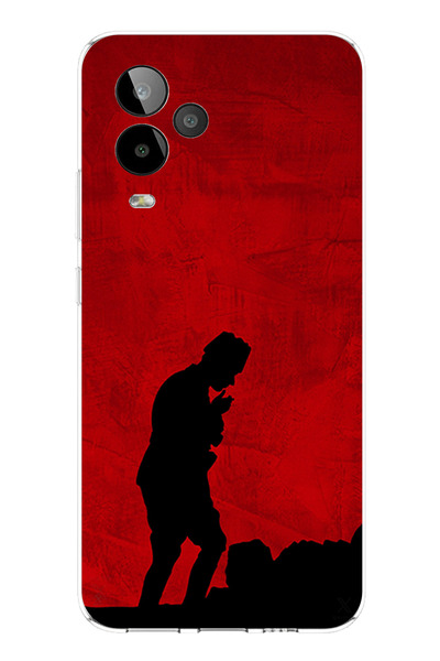 TechTree حافظة سيليكون أتاتورك مطبوع متوافقة مع جهاز جنرال موبايل GM 24 PRO مع تفاصيل ظل وشكل