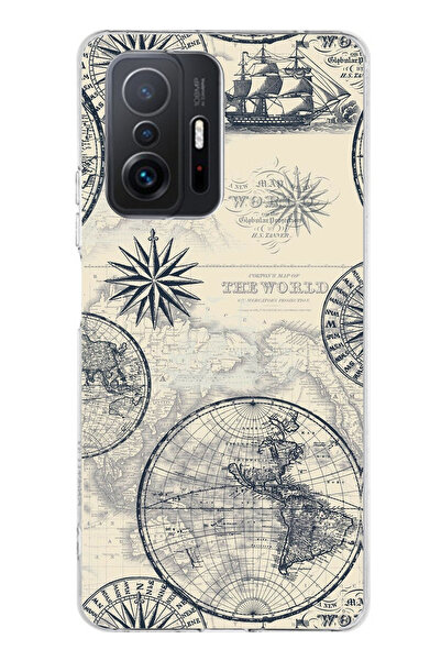 TechTree حافظة سيليكون متوافقة مع هاتف Xiaomi Mi 11T-11T PRO وخرائط العالم ال...