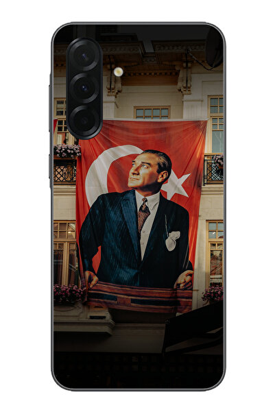 TechTree حافظة سيليكون متوافقة مع هاتف سامسونج جالاكسي A36 بتفاصيل العلم العم...