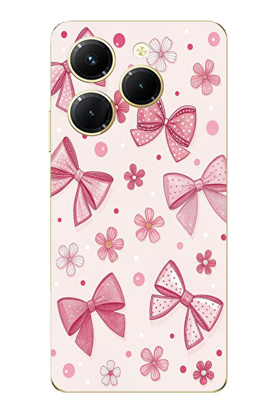 TechTree حافظة سيليكون متوافقة مع هاتف Infinix Hot 40-40 PRO، بتصميم فيونكة و...