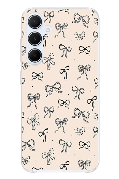 TechTree حافظة سيليكون متوافقة مع هاتف سامسونج جالاكسي A55 باللون الأسود ونمط...