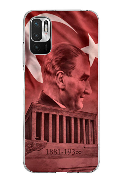 TechTree حافظة سيليكون متوافقة مع هاتف Redmi Note 10 5G تحمل صورة أتاتورك وان...