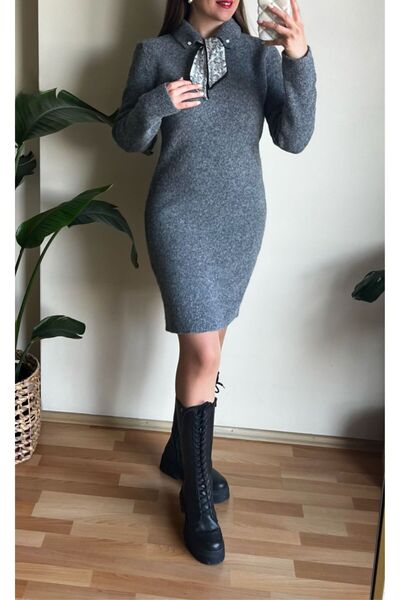 SKRBTK FULARLI KIŞLIK ELBİSE