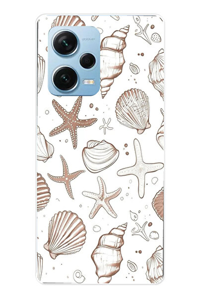 TechTree حافظة سيليكون مطبوع متوافقة مع هاتف Redmi Note 12 PRO 5G باللون البن...