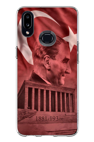 TechTree حافظة سيليكون متوافقة مع هاتف سامسونج جالاكسي A10S تحمل صورة أتاتورك...