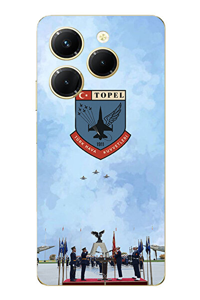TechTree حافظة سيليكون متوافقة مع القوات الجوية التركية مطبوع لهاتف Infinix H...