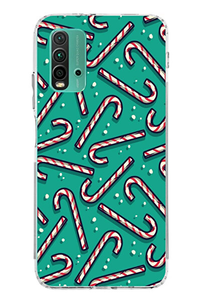 TechTree حافظة سيليكون مطبوع متوافقة مع Redmi 9T-POCO M3 مع عصا حلوى روح العا...