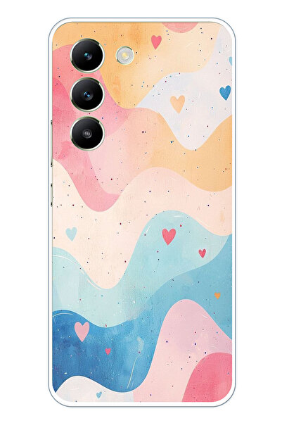 TechTree حافظة سيليكون متوافقة مع هاتف Vivo V30 Lite ذات ألوان باستيل ومموجة ...