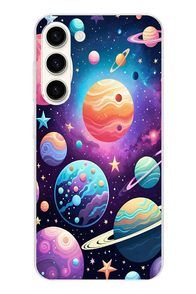 TechTree حافظة سيليكون مطبوع متوافقة مع هاتف سامسونج جالاكسي S25 بلس بنمط الف...