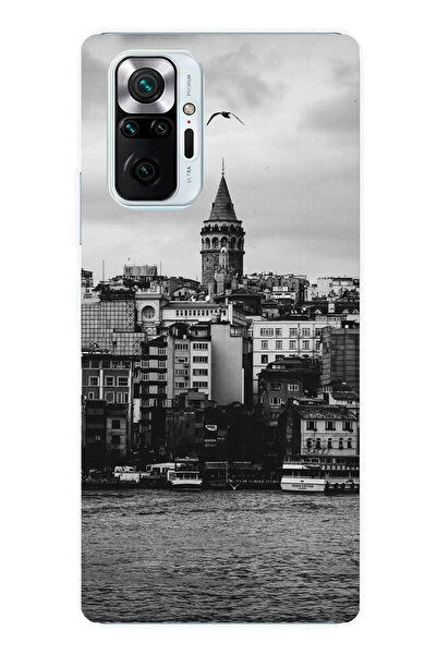 TechTree جراب سيليكون مطبوع متوافق مع هاتف Redmi Note 10 PRO مع مناظر برج غال...