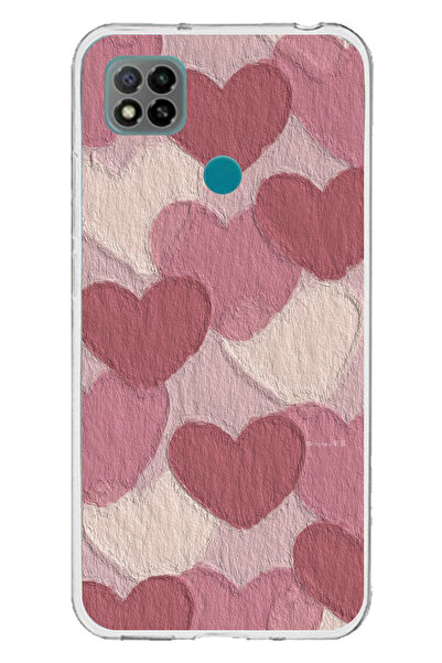 TechTree حافظة سيليكون مطبوع متوافقة مع هاتف Redmi 9C / 10A مع لون وردي باستي...