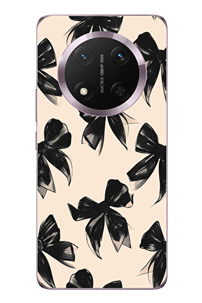 TechTree حافظة سيليكون متوافقة مع Honor Magic 7 Lite باللون الأسود مطبوع