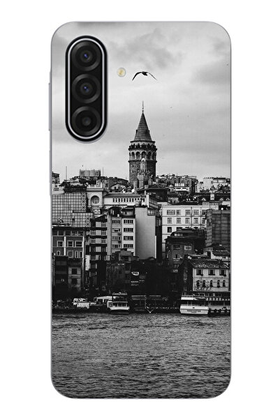 TechTree جراب سيليكون متوافق مع هاتف سامسونج جالاكسي A17 مع مناظر برج غالاتا ...