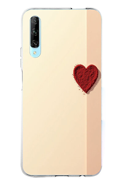 TechTree حافظة سيليكون متوافقة مع هاتف هواوي بي سمارت برو ذات خلفية كريمية وق...