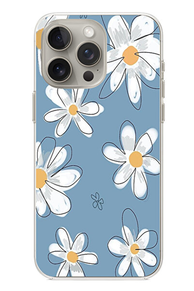 TechTree حافظة سيليكون متوافقة مع هاتف iPhone 15 PRO MAX باللون الأزرق ديزي ج...