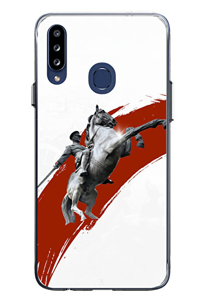 TechTree حافظة سيليكون متوافقة مع هاتف سامسونج جالاكسي A20S بتصميم حصان منتفخ...