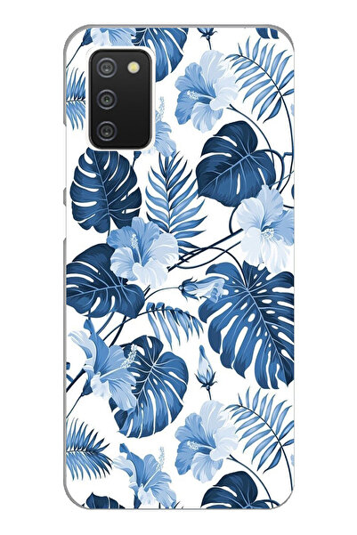 TechTree حافظة سيليكون مطبوع متوافقة مع هاتف سامسونج جالاكسي A02S بنمط أوراق ...