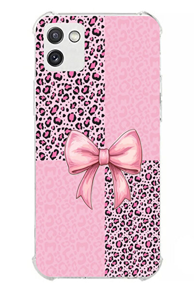 TechTree حافظة سيليكون متوافقة مع هاتف سامسونج جالاكسي A03 بنمط الفهد الوردي ...