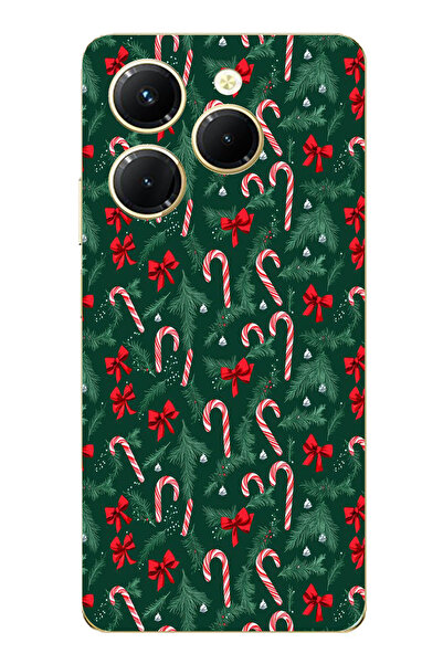 TechTree حافظة سيليكون متوافقة مع Infinix Hot 40-40 PRO على شكل شجرة الصنوبر ...