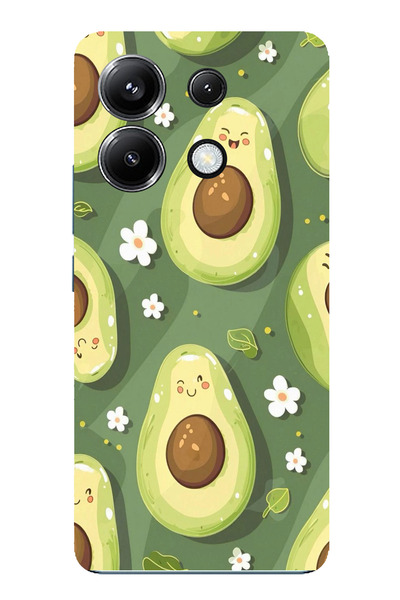 TechTree حافظة سيليكون متوافقة مع Poco X6 PRO ذات خلفية خضراء لطيفة على شكل أ...