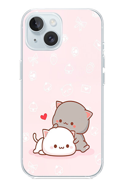 TechTree حافظة سيليكون متوافقة مع هاتف iPhone 15، لطيفة وريموتية، مطبوع