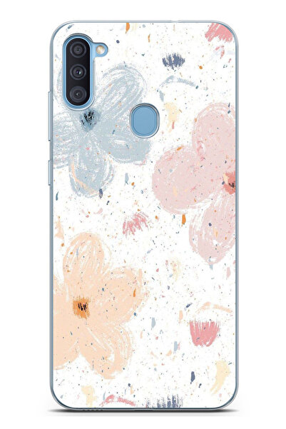 TechTree حافظة سيليكون مطبوع متوافقة مع هاتف سامسونج جالاكسي A11-M11 بنمط زهو...