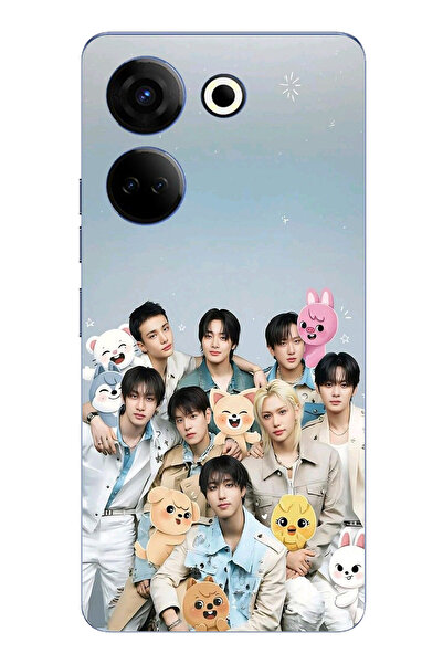 TechTree حافظة سيليكون مطبوع متوافقة مع Tecno Camon 20-20 PRO ذات طابع فرقة K...