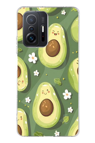 TechTree حافظة سيليكون متوافقة مع هاتف Xiaomi Mi 11T-11T PRO ذات خلفية خضراء ...