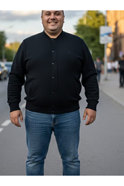 LUSSOLİFE Süper Battal Çelik Örgü Uzun Kollu Hırka