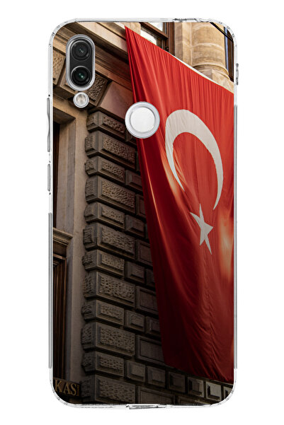 TechTree Redmi Note 7-7 Pro Compatible Giant Turkish Flag Printed Silicone Case
