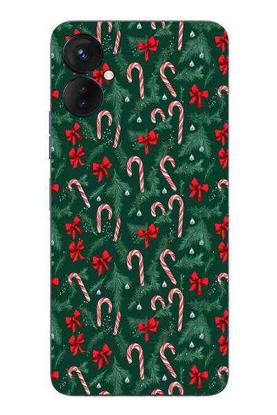 TechTree حافظة سيليكون متوافقة مع Tecno Spark 9 Pro لشجرة الصنوبر وعصا الحلوى...